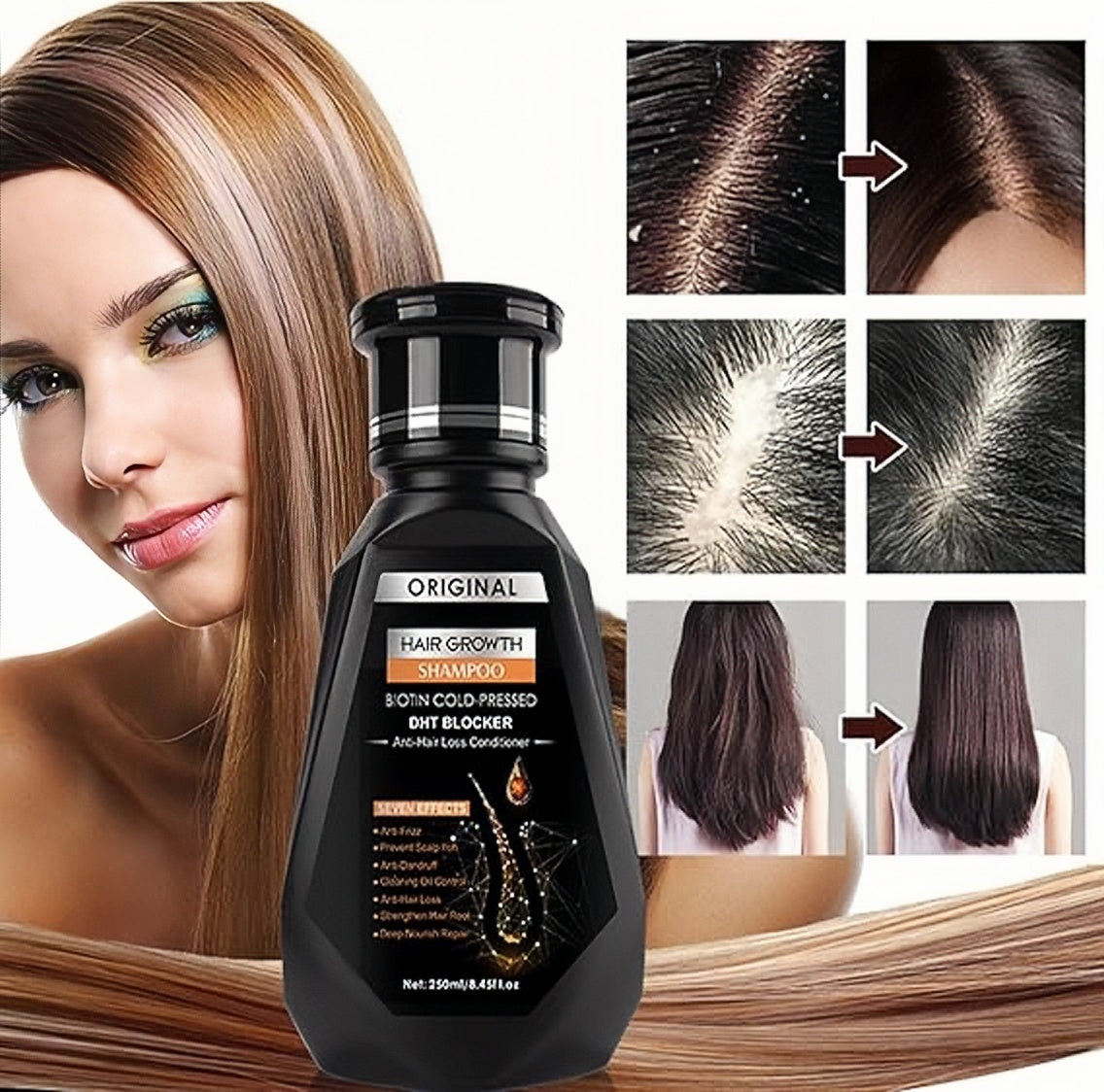 Pei Mei Hair Growth Shampoo & Serum | Biotin Cold-pressed Dht Blocker