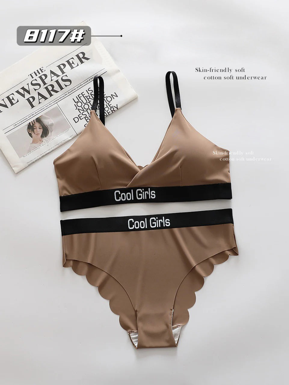 Cool Girls Triangle Cup Comfortable Light Padded Daily Wear Bra & Panty Set