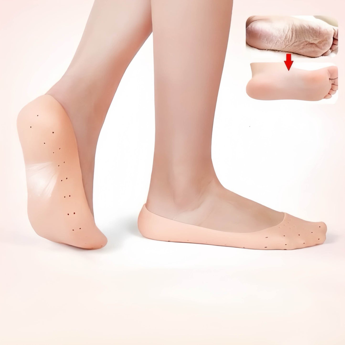 Full Heel Pain Anti Crack Silicone Socks