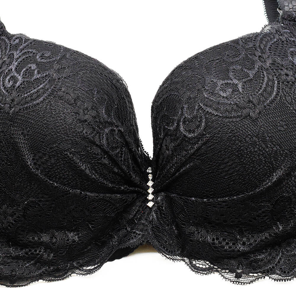 3/4 Cup Lace Push Up Large Size Women Underwear Bralette Thin Section Cup Bra